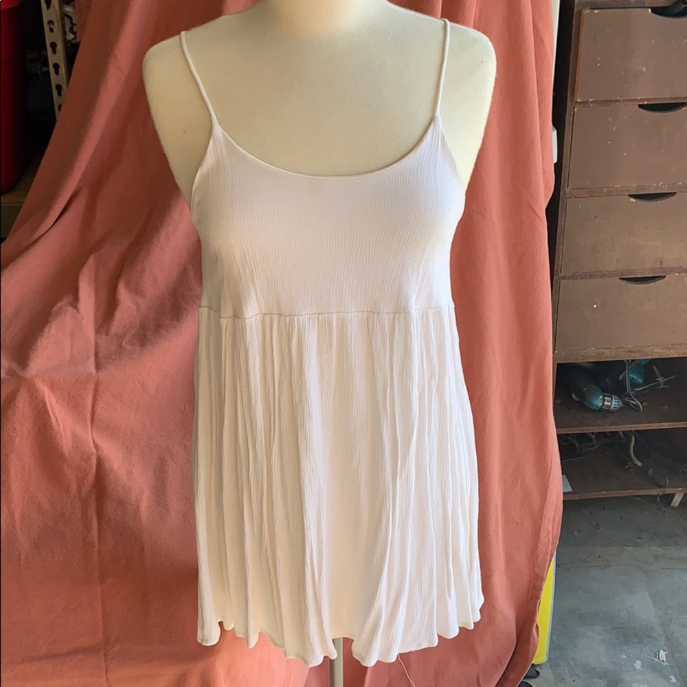 white loose ,dress soft fabric